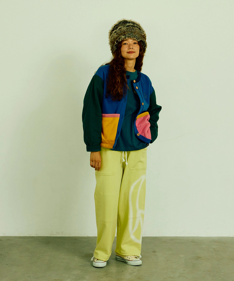 go slow caravan(ゴースローキャラバン) |裏起毛ランダムポケットクルーカーデ (WOMENS)