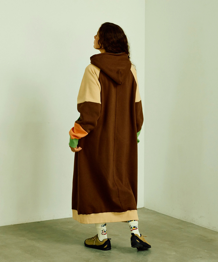 go slow caravan(ゴースローキャラバン) |裏起毛クレイジーパーカーワンピース (WOMENS)