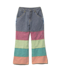 go slow caravan(ゴースローキャラバン) |バックサイドボーダーデニムゆったりフレアパンツ (MENS/WOMENS)