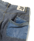 go slow caravan(ゴースローキャラバン) |バックサイドボーダーデニムゆったりフレアパンツ (MENS/WOMENS)