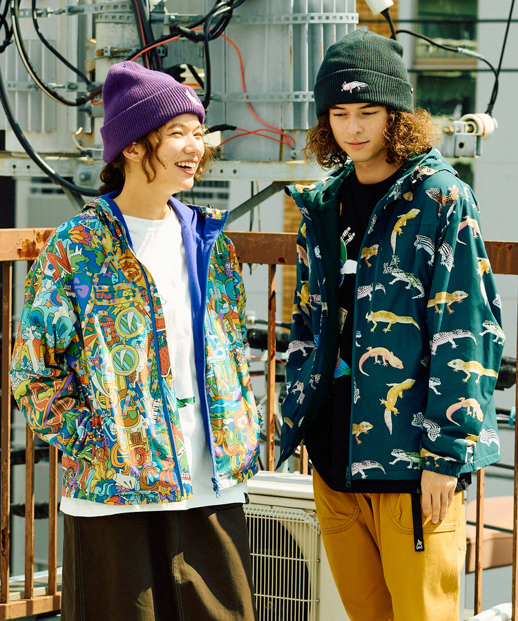 go slow caravan(ゴースローキャラバン) |T-800総柄プリントパーカーJKT (MENS/WOMENS)