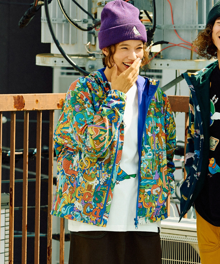 go slow caravan(ゴースローキャラバン) |T-800総柄プリントパーカーJKT (MENS/WOMENS)