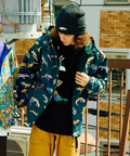 go slow caravan(ゴースローキャラバン) |T-800総柄プリントパーカーJKT (MENS/WOMENS)