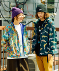 go slow caravan(ゴースローキャラバン) |T-800総柄プリントパーカーJKT (MENS/WOMENS)