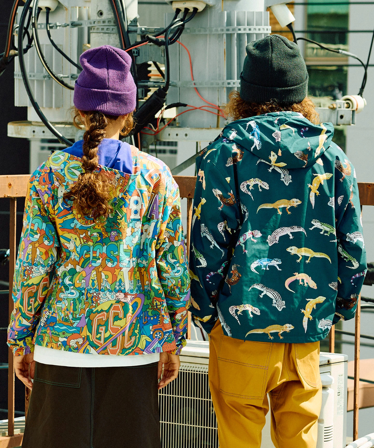 go slow caravan(ゴースローキャラバン) |T-800総柄プリントパーカーJKT (MENS/WOMENS)