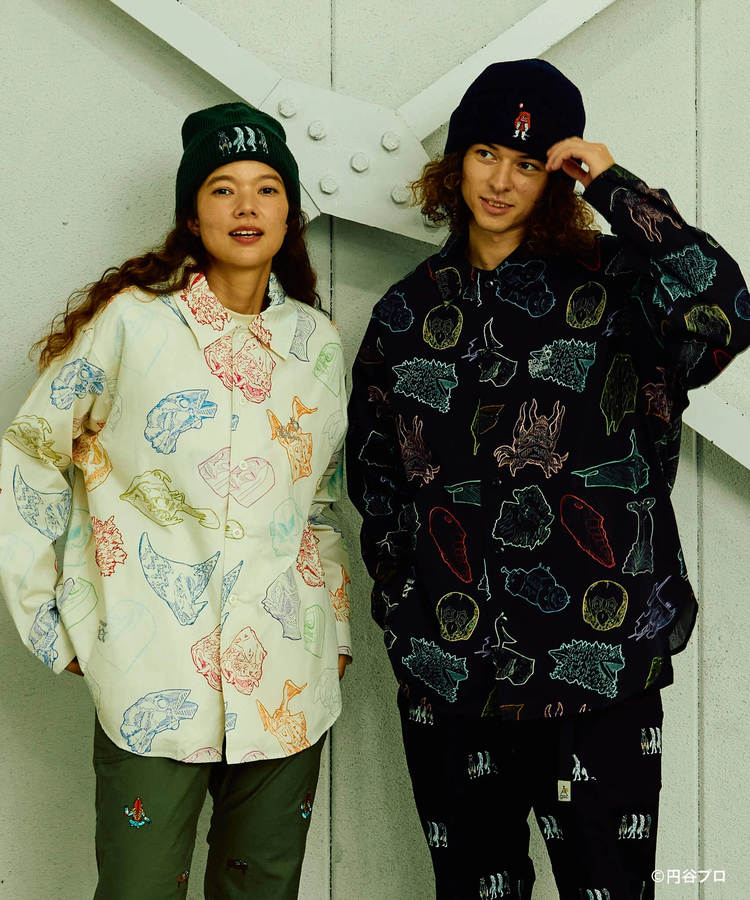 go slow caravan(ゴースローキャラバン) |【ウルトラマン×go slow caravan】40ブロード怪獣シャツ (MENS)