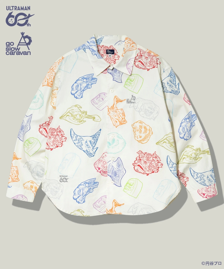 go slow caravan(ゴースローキャラバン) |【ウルトラマン×go slow caravan】40ブロード怪獣シャツ (MENS)