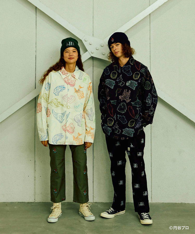 go slow caravan(ゴースローキャラバン) |【ウルトラマン×go slow caravan】40ブロード怪獣シャツ (MENS)