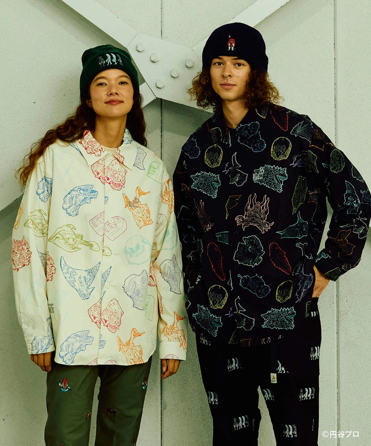 go slow caravan(ゴースローキャラバン) |【ウルトラマン×go slow caravan】40ブロード怪獣シャツ (MENS)