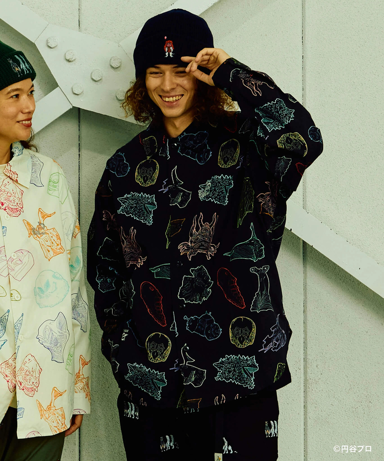 go slow caravan(ゴースローキャラバン) |【ウルトラマン×go slow caravan】40ブロード怪獣シャツ (MENS)