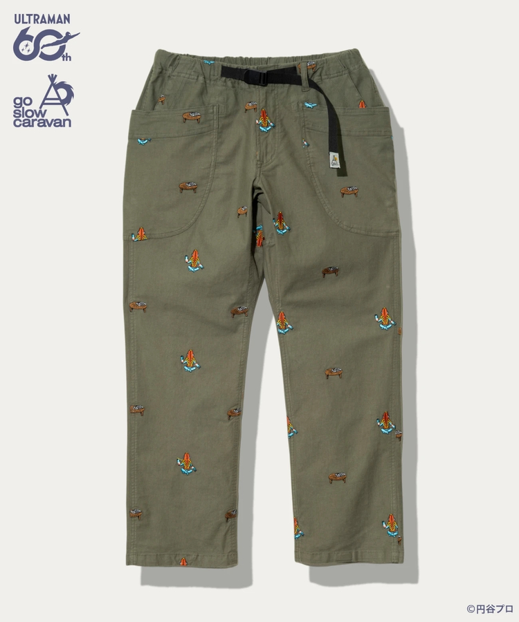 go slow caravan(ゴースローキャラバン) |【ウルトラマン×go slow caravan】ストレッチオックス 怪獣刺繍脇ポケパンツ (MENS)