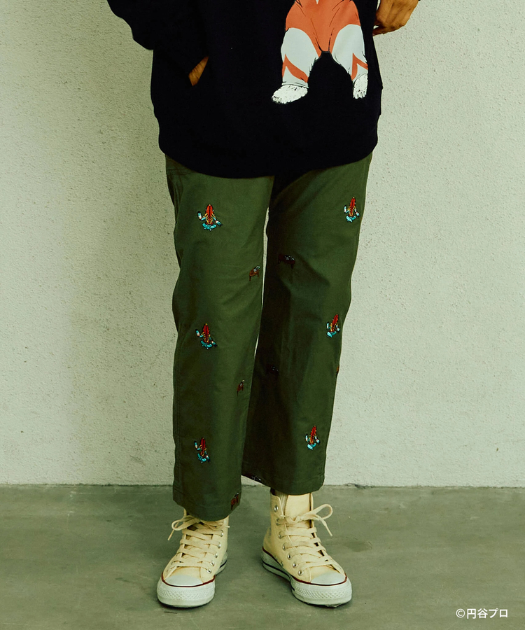 go slow caravan(ゴースローキャラバン) |【ウルトラマン×go slow caravan】ストレッチオックス 怪獣刺繍脇ポケパンツ (MENS)