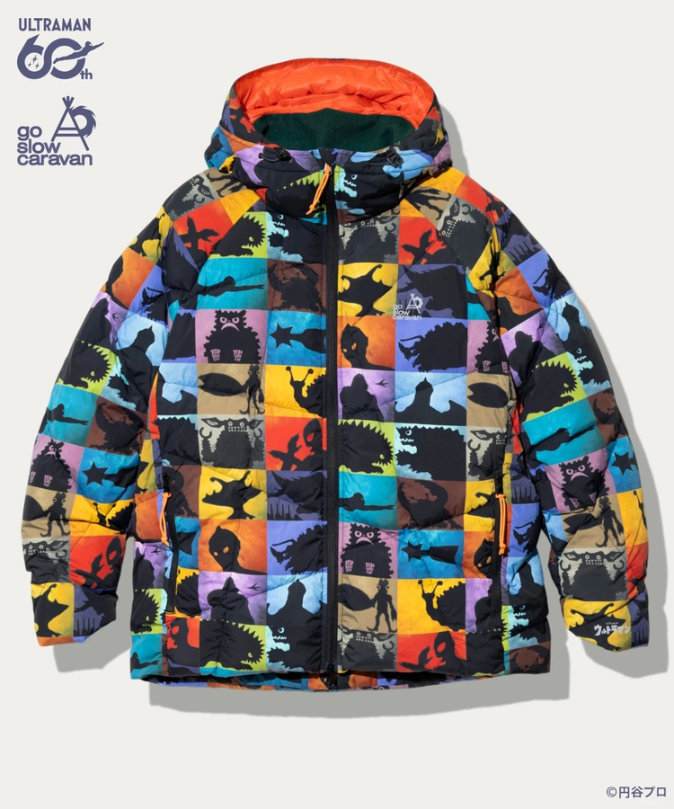 go slow caravan(ゴースローキャラバン) |【ウルトラマン×go slow caravan】ソフトナイロンシレー ウルトラマン クレイジーキルトパッカブルダウンJKT (MENS)