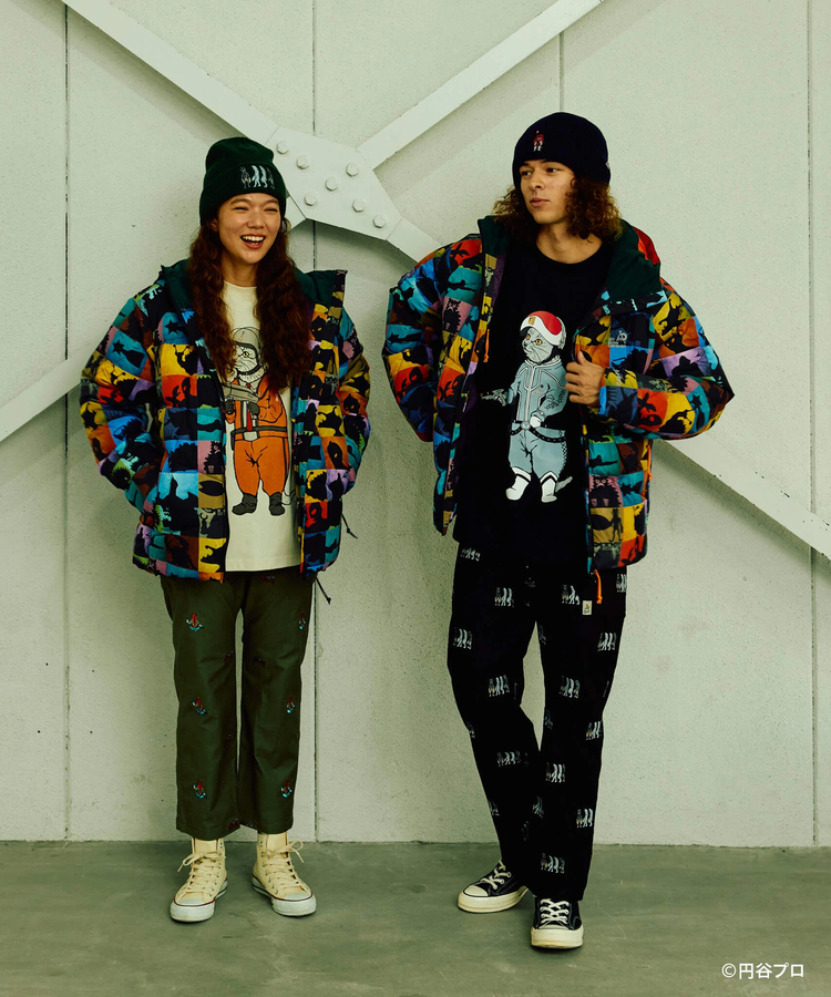 go slow caravan(ゴースローキャラバン) |【ウルトラマン×go slow caravan】ソフトナイロンシレー ウルトラマン クレイジーキルトパッカブルダウンJKT (MENS)