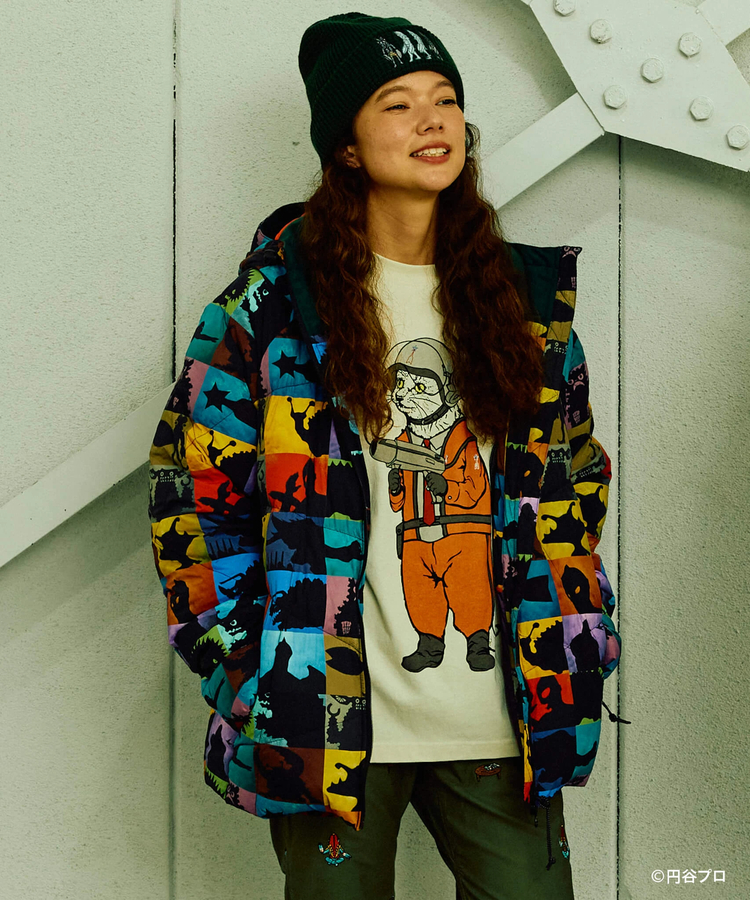 go slow caravan(ゴースローキャラバン) |【ウルトラマン×go slow caravan】ソフトナイロンシレー ウルトラマン クレイジーキルトパッカブルダウンJKT (MENS)