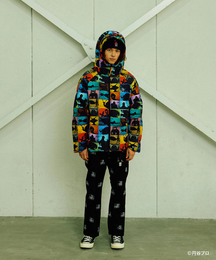 go slow caravan(ゴースローキャラバン) |【ウルトラマン×go slow caravan】ソフトナイロンシレー ウルトラマン クレイジーキルトパッカブルダウンJKT (MENS)
