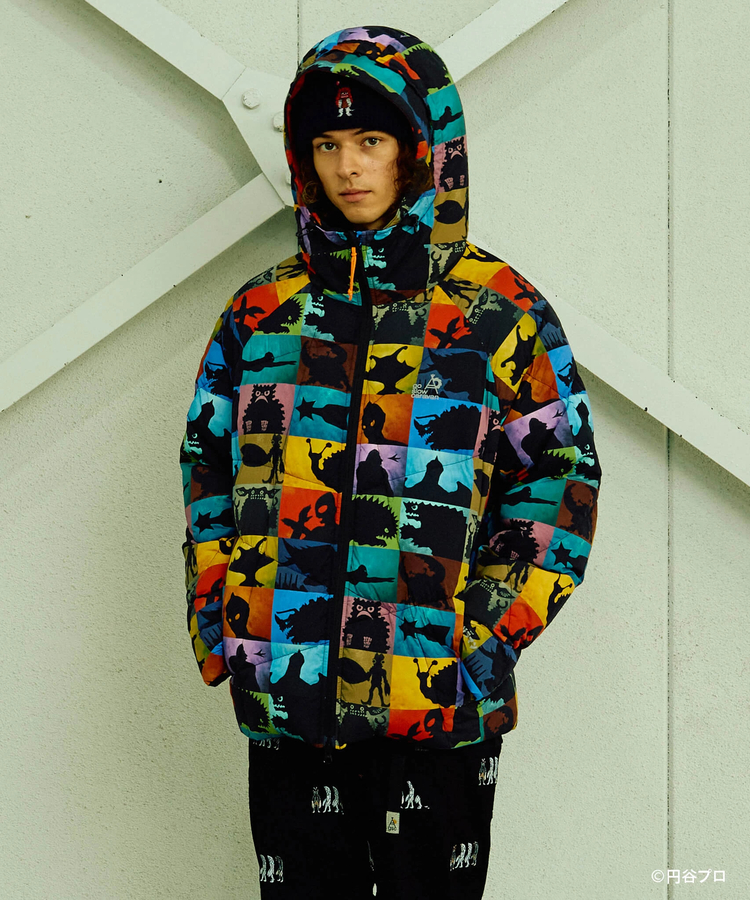 go slow caravan(ゴースローキャラバン) |【ウルトラマン×go slow caravan】ソフトナイロンシレー ウルトラマン クレイジーキルトパッカブルダウンJKT (MENS)
