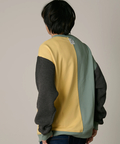 go slow caravan(ゴースローキャラバン) |DUCKSTER/ダックスター 裏毛×ワッフル編みニット 配色切替 クルースウェット (MENS)