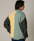 go slow caravan(ゴースローキャラバン) |DUCKSTER/ダックスター 裏毛×ワッフル編みニット 配色切替 クルースウェット (MENS)
