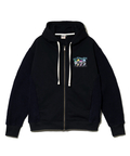 go slow caravan(ゴースローキャラバン) |DUCKSTER/ダックスター 裏毛×ワッフル編みニット 配色切替 刺繍ジップPK (MENS)