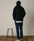 go slow caravan(ゴースローキャラバン) |DUCKSTER/ダックスター 裏毛×ワッフル編みニット 配色切替 刺繍ジップPK (MENS)