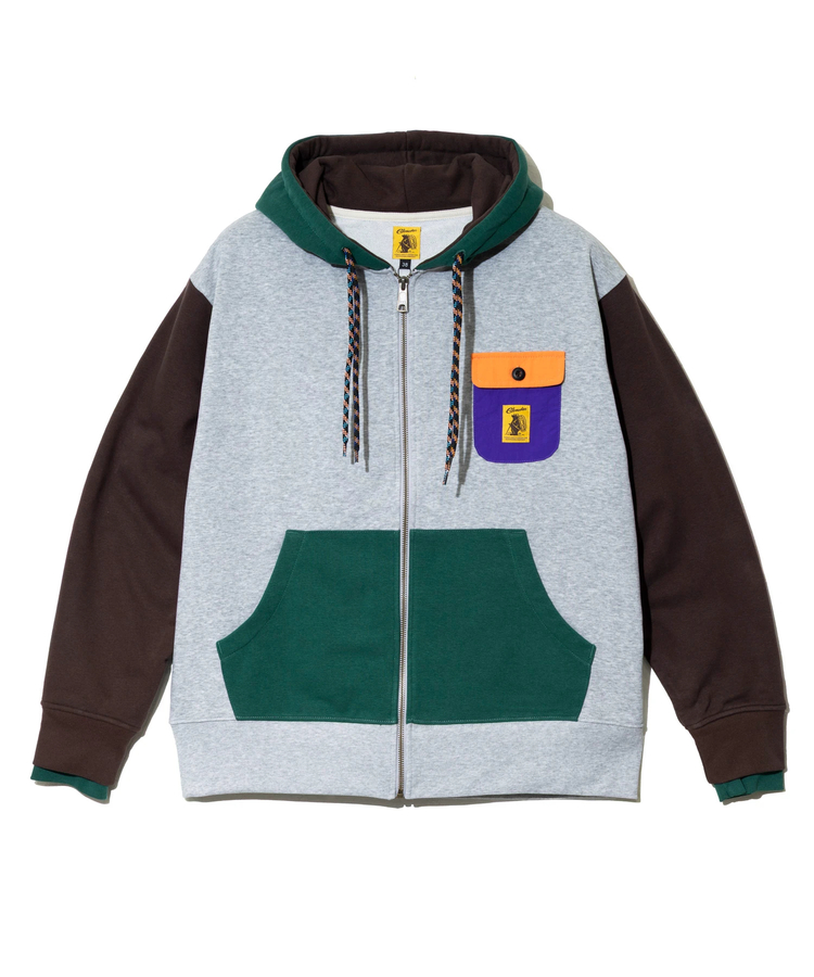go slow caravan(ゴースローキャラバン) |COBMASTER/コブマスター T/C裏毛 ナイロンポケット ジップフーディ (MENS)