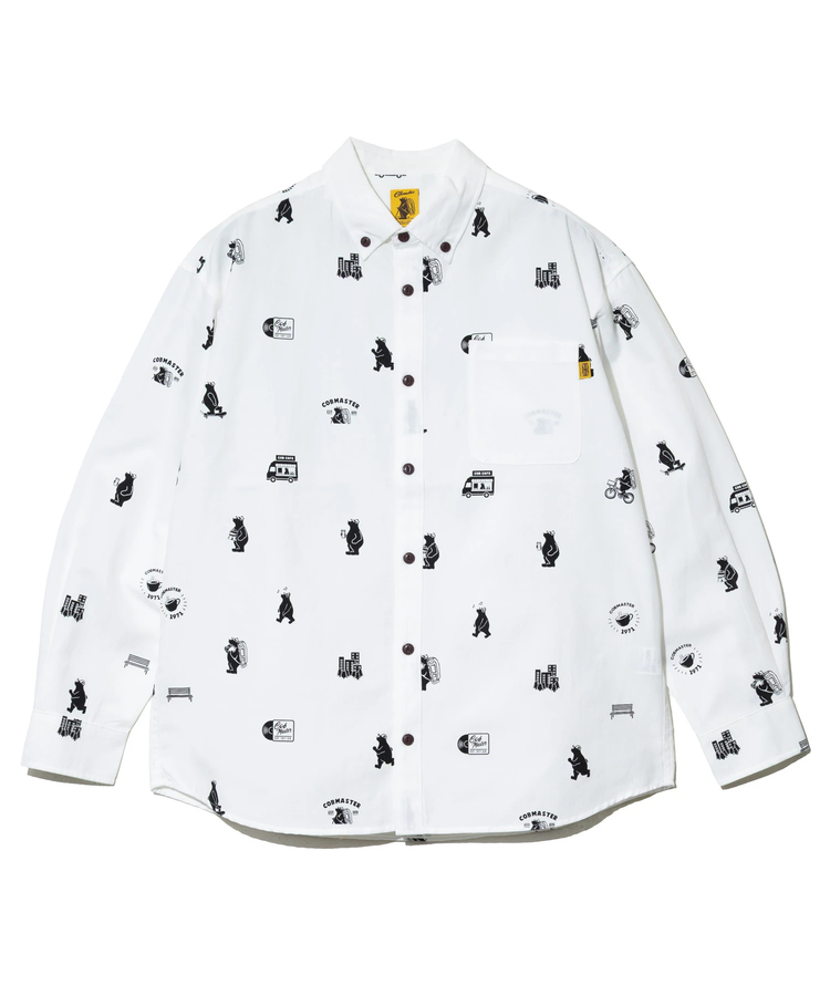 go slow caravan(ゴースローキャラバン) |COBMASTER/コブマスター C/Tオックス コブベアー総柄 B.Dシャツ (MENS)