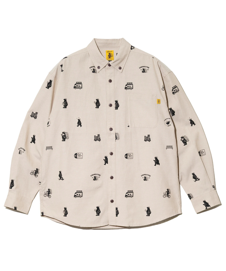 go slow caravan(ゴースローキャラバン) |COBMASTER/コブマスター C/Tオックス コブベアー総柄 B.Dシャツ (MENS)