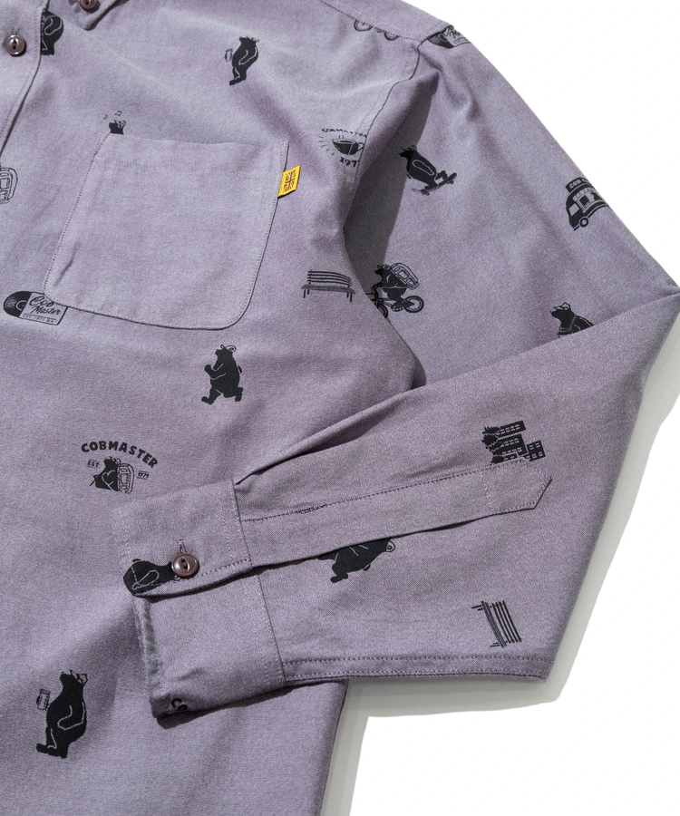 go slow caravan(ゴースローキャラバン) |COBMASTER/コブマスター C/Tオックス コブベアー総柄 B.Dシャツ (MENS)
