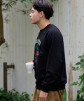 go slow caravan(ゴースローキャラバン) |COBMASTER/コブマスター 裏起毛クルーネックスウェット《ワカサギ釣りベアー》 (MENS)