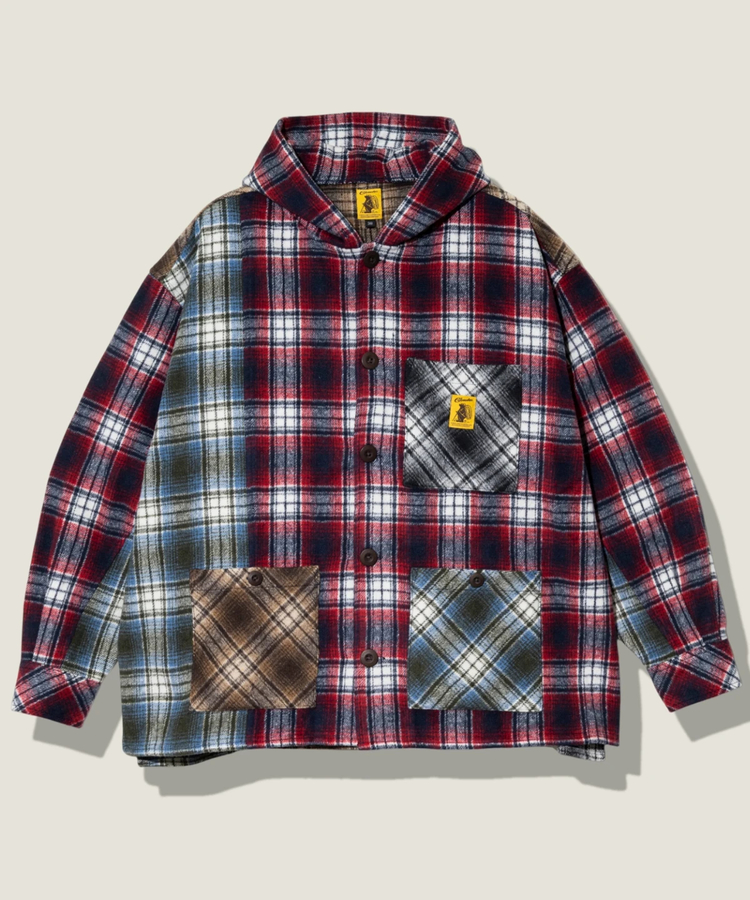 go slow caravan(ゴースローキャラバン) |COBMASTER/コブマスター ネルチェック フーディシャツ (MENS)