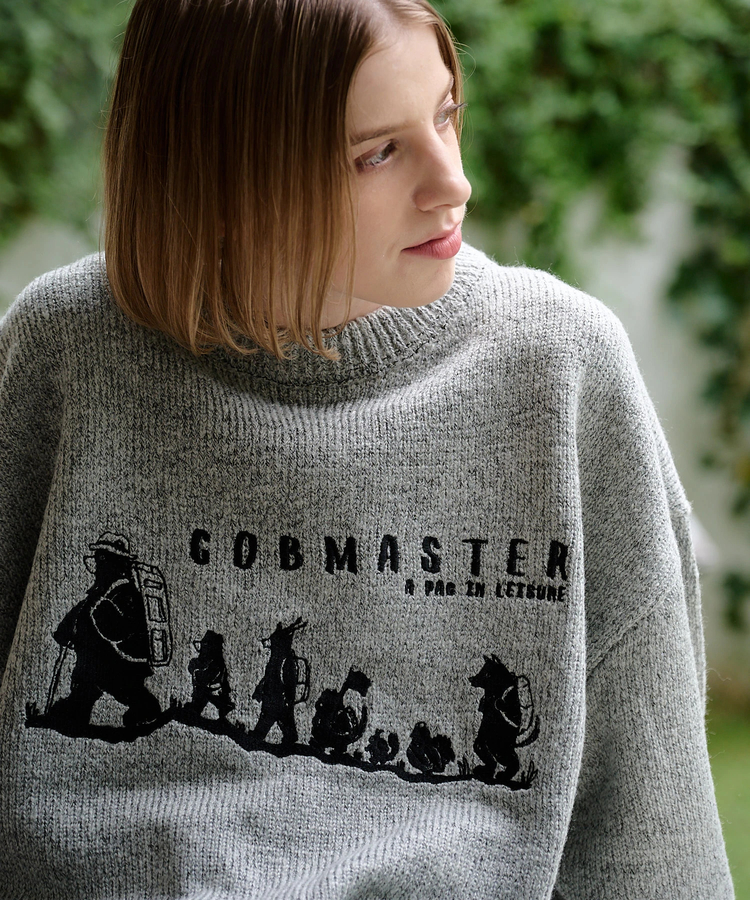 go slow caravan(ゴースローキャラバン) |COBMASTER/コブマスター ミックスニット 刺繍セーター《5G/730G》 (MENS)