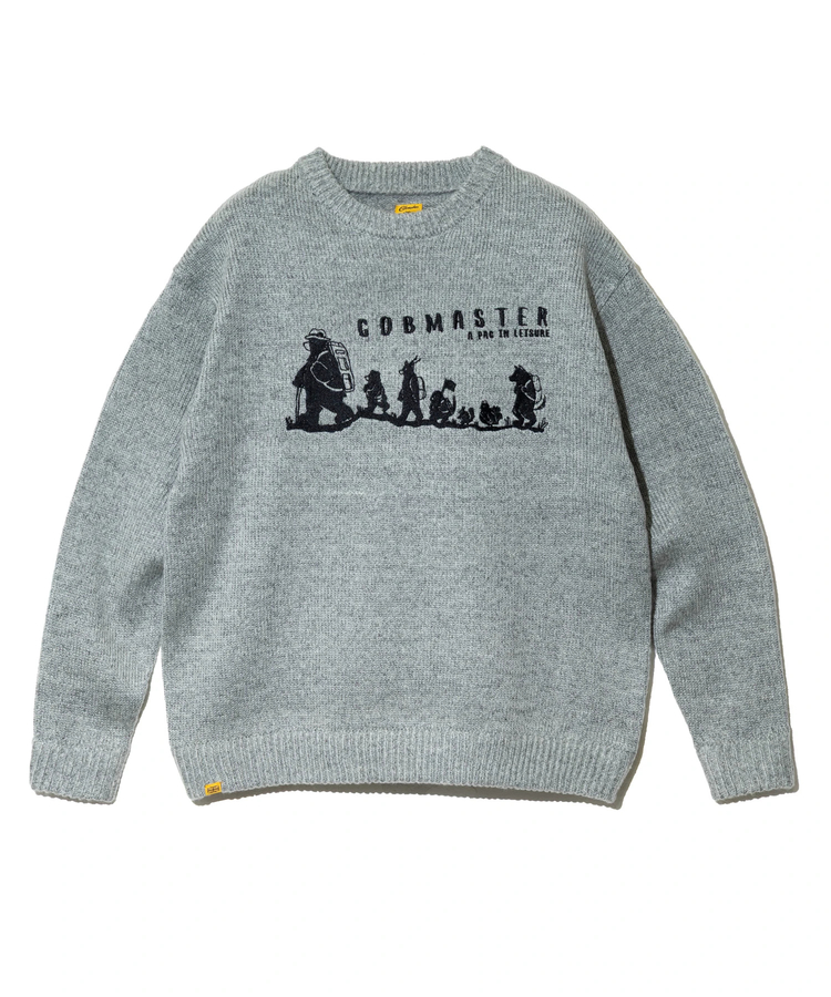 go slow caravan(ゴースローキャラバン) |COBMASTER/コブマスター ミックスニット 刺繍セーター《5G/730G》 (MENS)