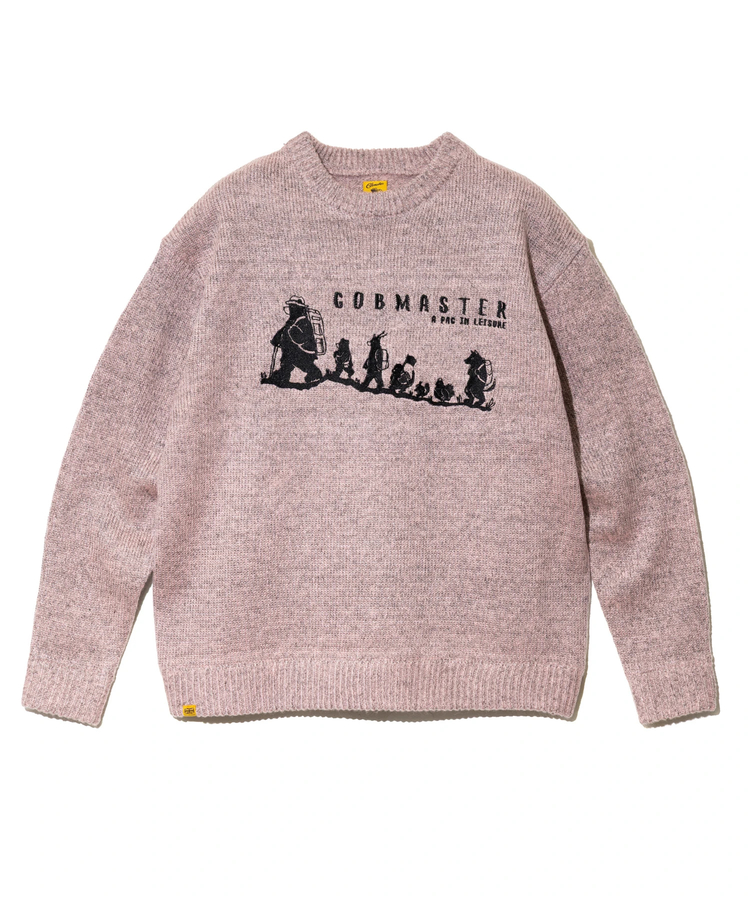 go slow caravan(ゴースローキャラバン) |COBMASTER/コブマスター ミックスニット 刺繍セーター《5G/730G》 (MENS)