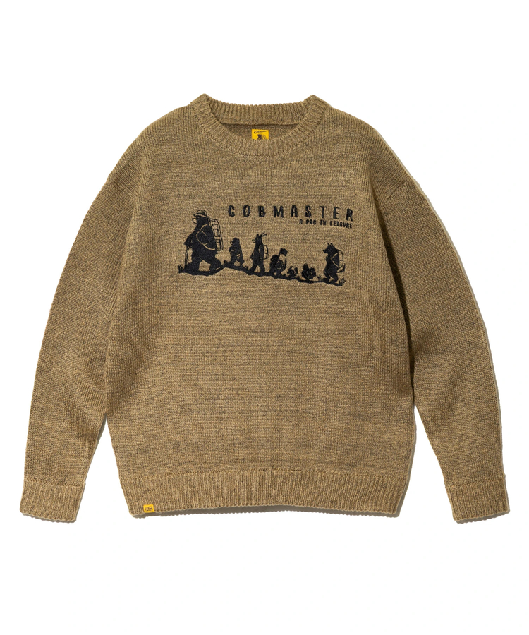 go slow caravan(ゴースローキャラバン) |COBMASTER/コブマスター ミックスニット 刺繍セーター《5G/730G》 (MENS)