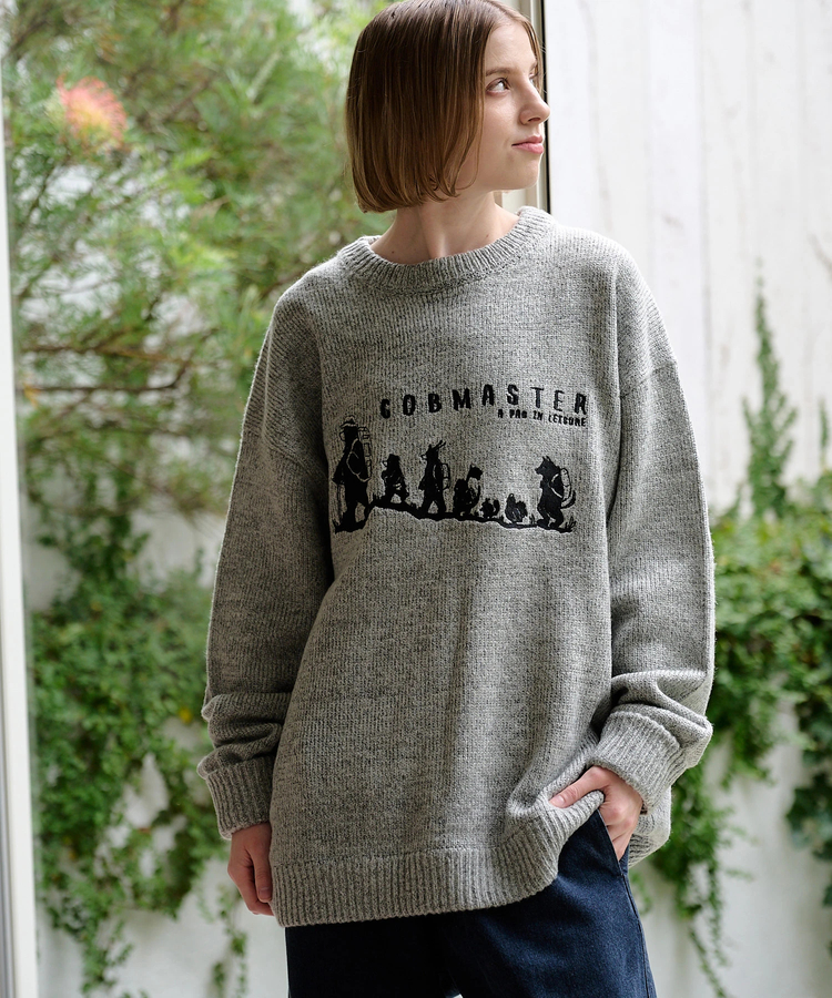 go slow caravan(ゴースローキャラバン) |COBMASTER/コブマスター ミックスニット 刺繍セーター《5G/730G》 (MENS)