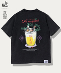 go slow caravan(ゴースローキャラバン) |RAY綿 G/D猫と麦酒TEE~麦酒風呂3~ (MENS/WOMENS)