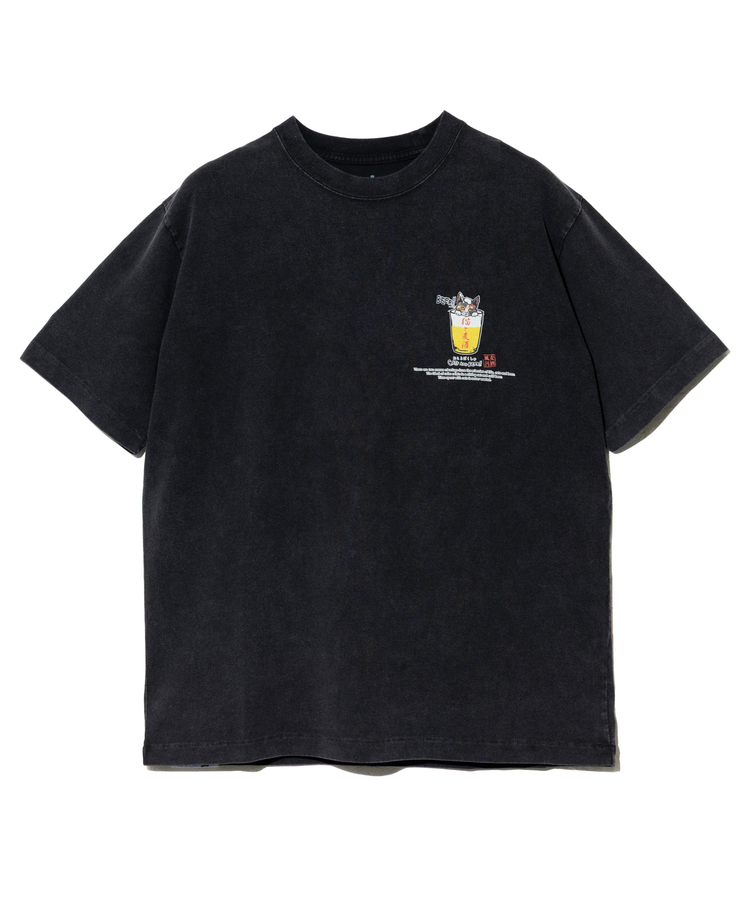 go slow caravan(ゴースローキャラバン) |RAY綿 G/D猫と麦酒TEE~麦酒風呂3~ (MENS/WOMENS)