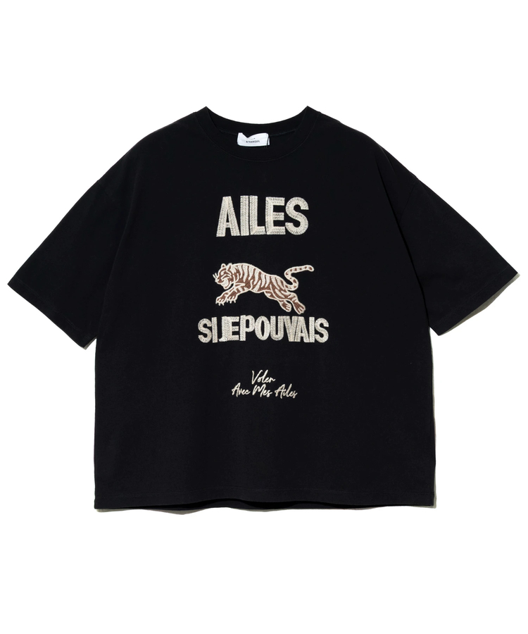 go slow caravan(ゴースローキャラバン) |KAKELA&TRANQUIL/カケラ＆トランクイル Tiger刺繍クルーTEE (WOMENS)