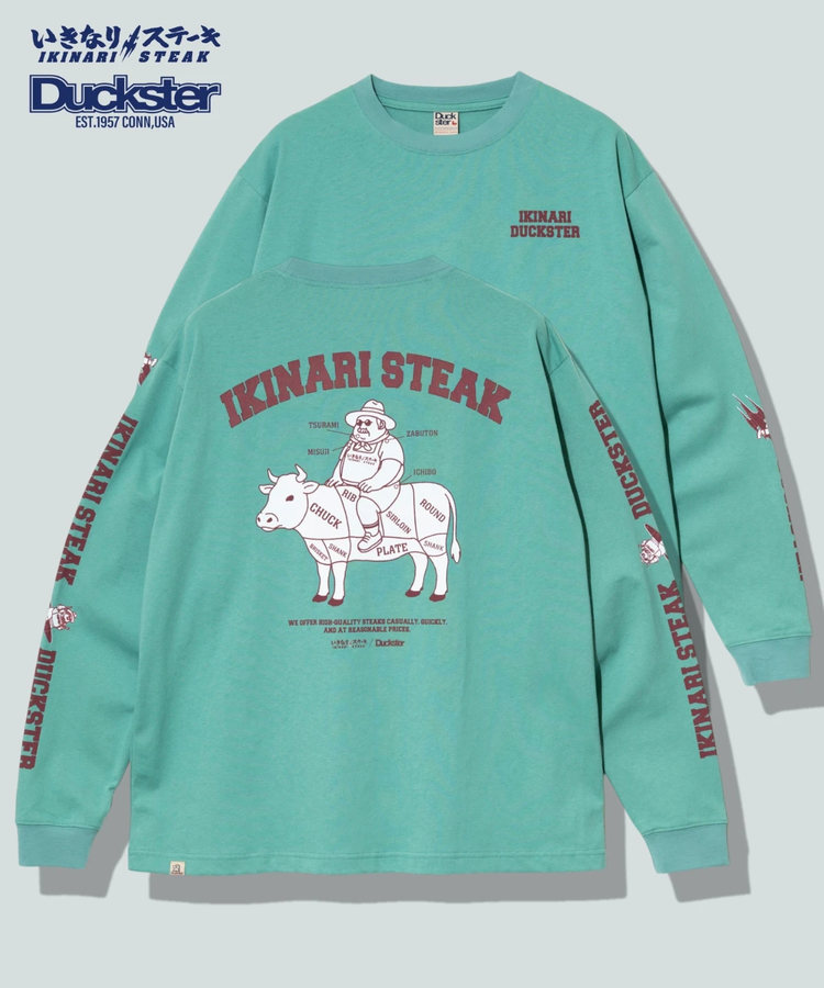 go slow caravan(ゴースローキャラバン) |DUCKSTER/ダックスター いきなりステーキコラボ L/STEE《牛肉図鑑》(MENS)