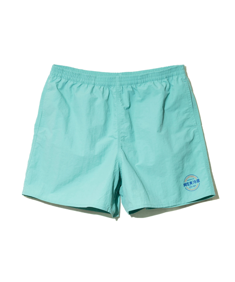 go slow caravan(ゴースローキャラバン) |DUCKSTER/ダックスター 阿左美冷蔵コラボ ナイロンロゴショーツ (MENS)