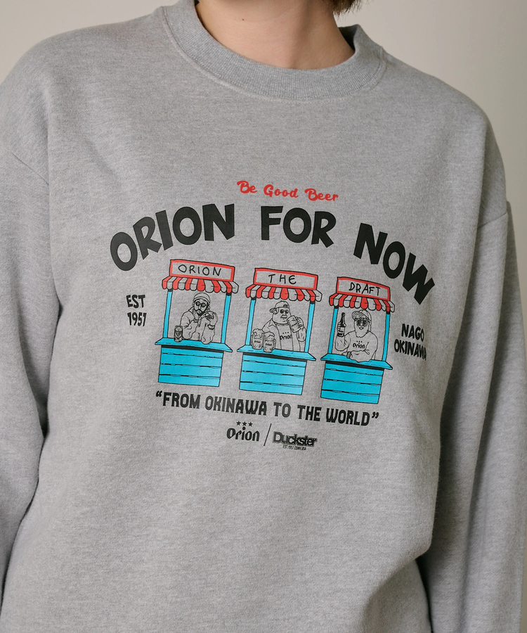 go slow caravan(ゴースローキャラバン) |【ORION × Duckster】オリオンビールコラボ クルーネックスウェット (MENS)