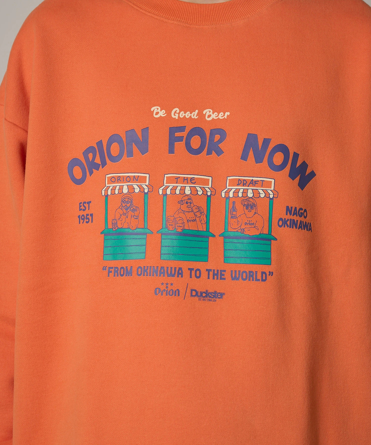 go slow caravan(ゴースローキャラバン) |【ORION × Duckster】オリオンビールコラボ クルーネックスウェット (MENS)