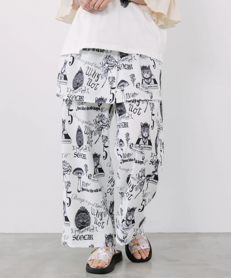 ScoLar/スカラー ビスチェ付き総柄パンツ (WOMENS)｜ファッション通販