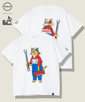 go slow caravan(ゴースローキャラバン) |【NISSAN × go slow caravan】USA/C RALLYメカニック猫Tシャツ (MENS)