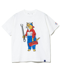 go slow caravan(ゴースローキャラバン) |【NISSAN × go slow caravan】USA/C RALLYメカニック猫Tシャツ (MENS)