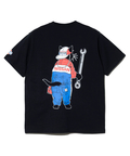 go slow caravan(ゴースローキャラバン) |【NISSAN × go slow caravan】USA/C RALLYメカニック猫Tシャツ (MENS)