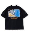 go slow caravan(ゴースローキャラバン) |USA/C スクエアLOGOバックプリントゆったりTEE (MENS)
