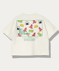 go slow caravan(ゴースローキャラバン) |USA/C スクエアLOGOバックプリントミドルTEE (WOMENS)