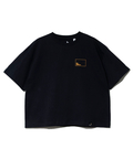 go slow caravan(ゴースローキャラバン) |USA/C スクエアLOGOバックプリントミドルTEE (WOMENS)
